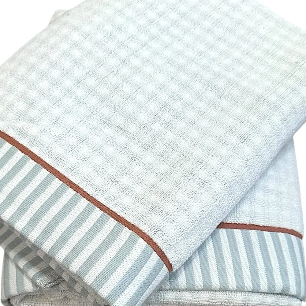 New Threshold Gingham Premium Bath Towels Set 2 Pc XL Traditional Gingham Plaid